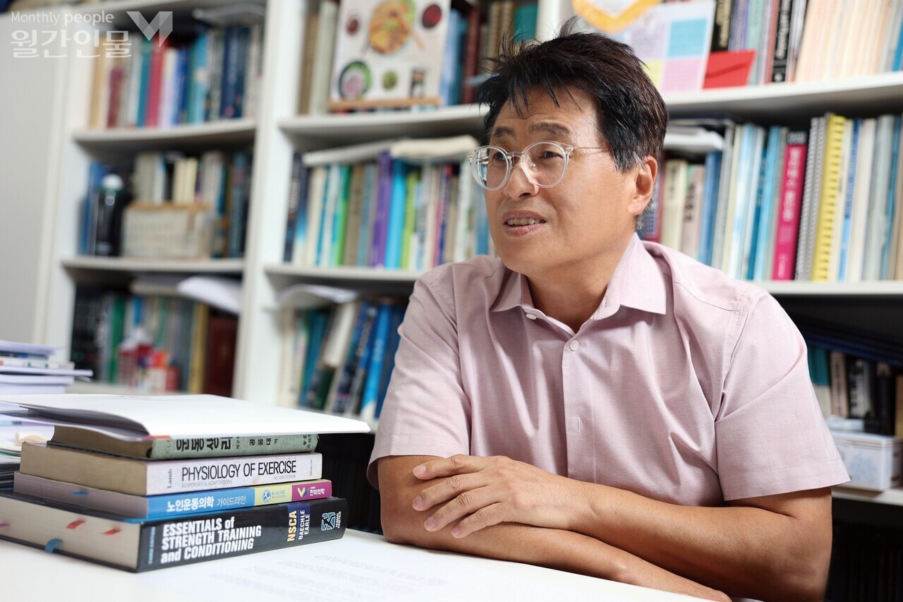 ﻿조준용 한국체육대학교 운동건강관리학과 교수 ©김은애 기자 / 사진 박성래 기자